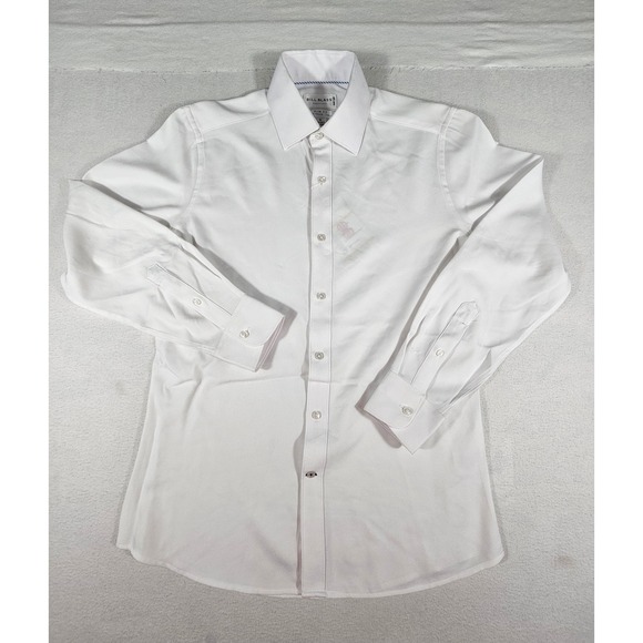 bill blass Other - Bill Blass Essentials Mens White Slim Fit Non-Iron Stretch Twill Dress Shirt S
